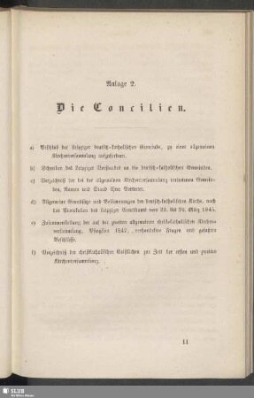 Anlage 2. Die Concilien
