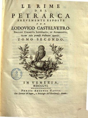 Le rime del Petrarca. 2