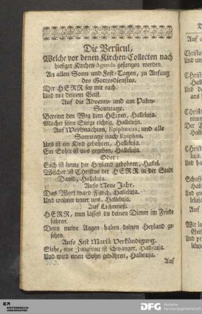 Die Versicul.
