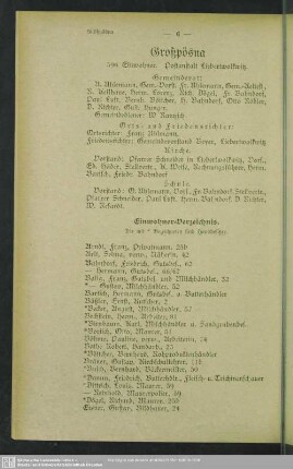 Einwohnerverzeichnis : Einwohner-Verzeichnis
