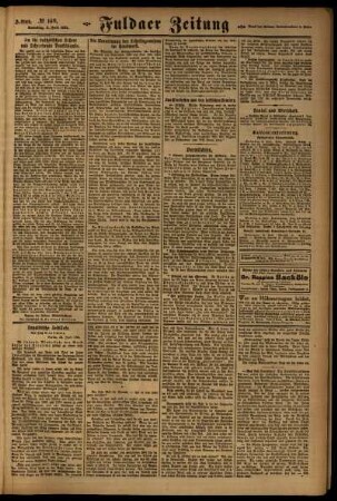 Dritte Ausgabe vom Samstag, den 02. Juli 1921.