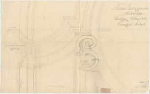 Thiersch, Friedrich von; München; Justizpalast - Windfang im Ostportal (Perspektive, Schnitte)