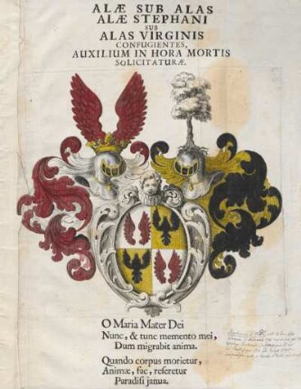 [Wappentafel des Stephanus Joannes Roferus von Clodh ex Hennen.]