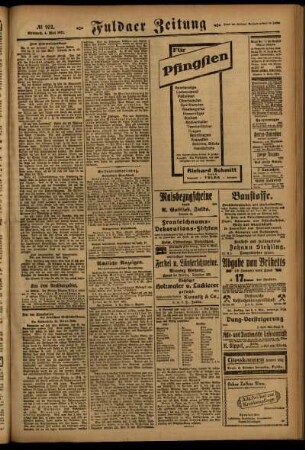 Zweite Ausgabe vom Mittwoch, den 04. Mai 1921.