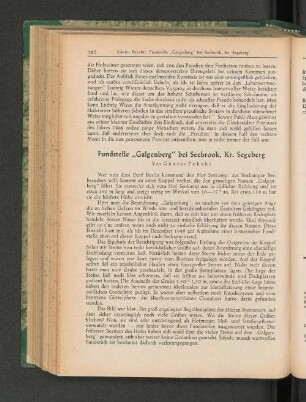 Fundstelle "Galgenberg" bei Seebrook, Kr. Segeberg