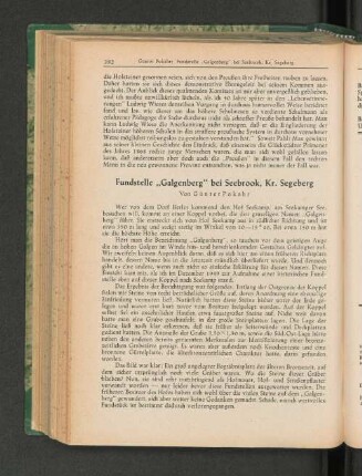 Fundstelle "Galgenberg" bei Seebrook, Kr. Segeberg