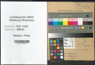 Entnazifizierung Peter Nolden , geb. 10.04.1895 (Kaufmann)