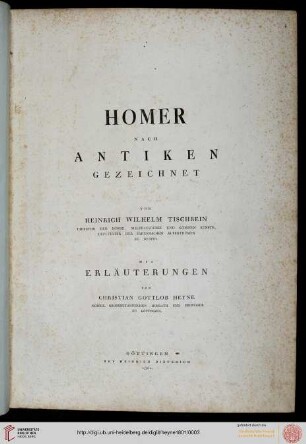 Homer nach Antiken gezeichnet