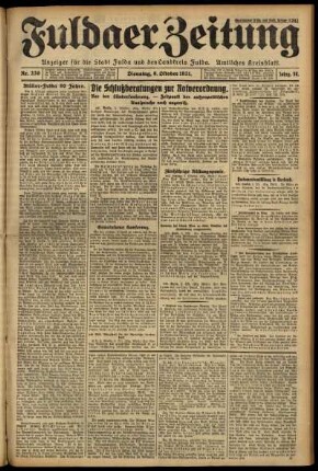 Ausgabe vom Dienstag, den 06. Oktober 1931.