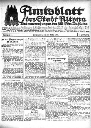 Nummer 11 : Sonnabend, den 15. März 1924