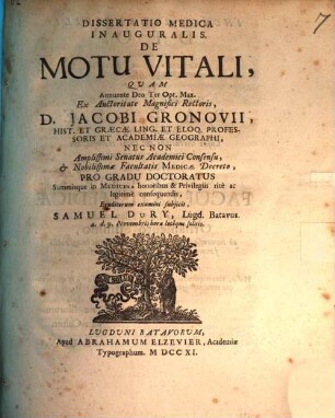 Diss. med. inaug. de motu vitali
