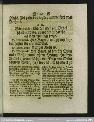 XIII. Tho welcken Steden men een Ordel schelden könde, un wor men bartho ock Achterhalinge krege