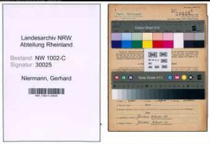 Entnazifizierung Gerhard Niermann, geb. 20.12.1897 (Kaufmann)