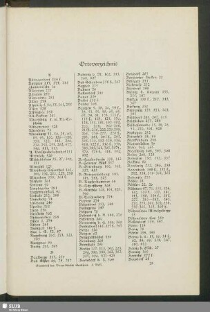 Ortsverzeichnis