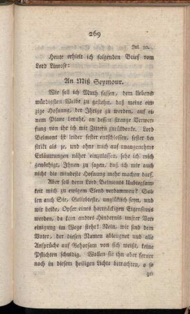 An Miß Seymour.