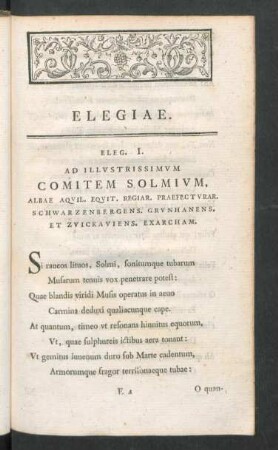 Elegiae.