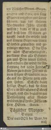 Täglicher Morgen-Seegen