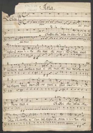 Oh dei che dolce incanto; S, strings, b; W 1A/151/1