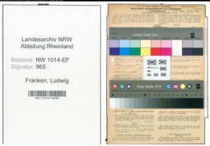 Entnazifizierung Ludwig Franken , geb. 23.02.1873 (Werkmeister)