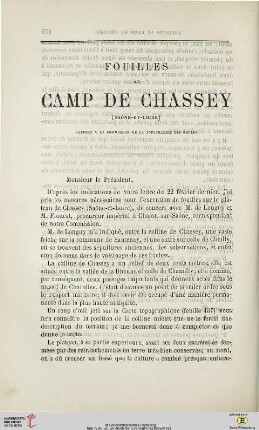 N.S. 14.1866: Fouilles au camp de Chassey ( Saône-et-Loire)