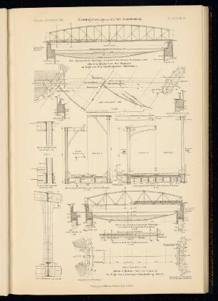 Havelregulierungsbauten bei Brandenburg: Schnitte, Details (aus: Atlas zur Zeitschrift für Bauwesen, hrsg. v. Ministerium der öffentlichen Arbeiten, Jg. 65, 1915)