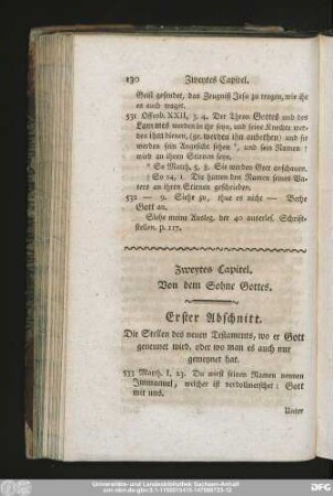 Zweytes Capitel. Von dem Sohne Gottes.