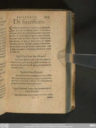 De Sacrificiis.