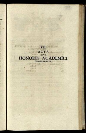 Acta Quum Honores Academici Conferrentur