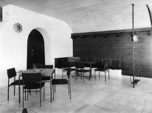Allgäu. Bergunterkunftshaus Höfatsblick am Nebelhorn. Aufenthaltsraum