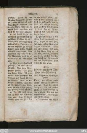 212. Lob der göttlichen Vorsorge und Erhaltung.