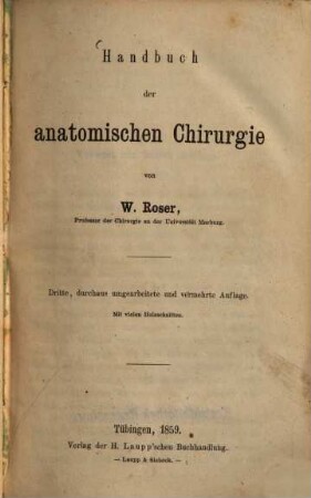 Handbuch der anatomischen Chirurgie : mit vielen Holzschnitten