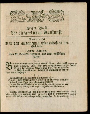 Erster Theil der bürgerlichen Baukunst