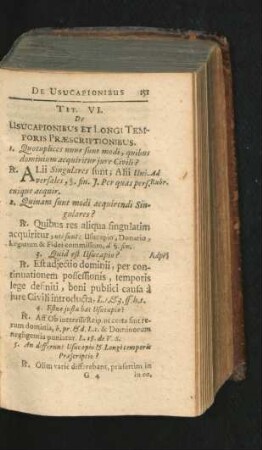 Tit. VI. De Usucapionibus Et Longi Temporis Praescriptionibus.