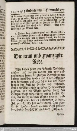 Die neun und zwanzigste Rede
