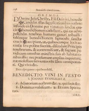Benedictio Vini In Festo S. Joannis Evangelistae
