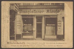 Ansichtskarte Wilhelm Becker's Franziskaner Klause