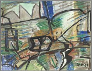 Schweizer Landschaft mit Blume