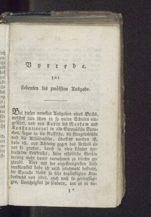 Vorrede zur siebenten bis zwölften Ausgabe.