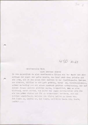[W50]: Graffenrieds Ende : nach Anbrose Bierce