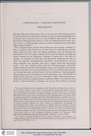 Christine Roll/Matthias Schnettger - Einleitung