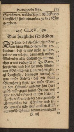 (CLXV.) Das hertzliche Mitleiden.