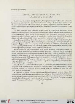 20: Sztuka starożytna na wystawie "´Warszawa oskarża"