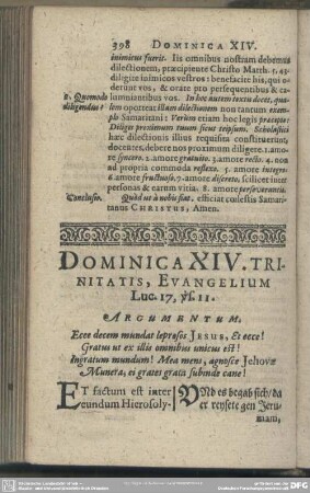 Dominica XIV. Trinitatis, Evangelium Luc. 17, v. 11.