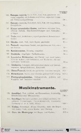Musikinstrumente (Nr. 153-157)