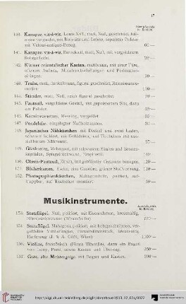 Musikinstrumente (Nr. 153-157)