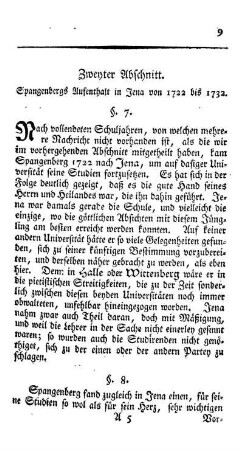Spangenbergs Aufenthalt in Jena von 1722 bis 1732