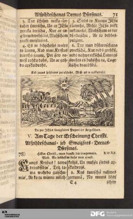 V. Am Tage der Erscheinung Christi.