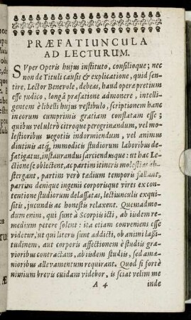 Praefatiuncula ad Lecturum