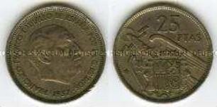 25 Pesetas, Franco