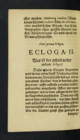 Ecloga. II. Was ist der inhalt ...
